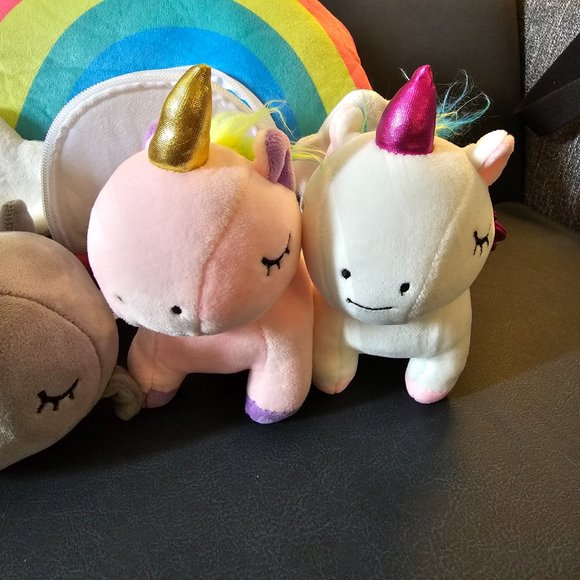 Pixie Crush Plush Rainbow Cloud Bag Storage Unicorn Stuffed Toy Snug A Babies - Picture 9 of 12